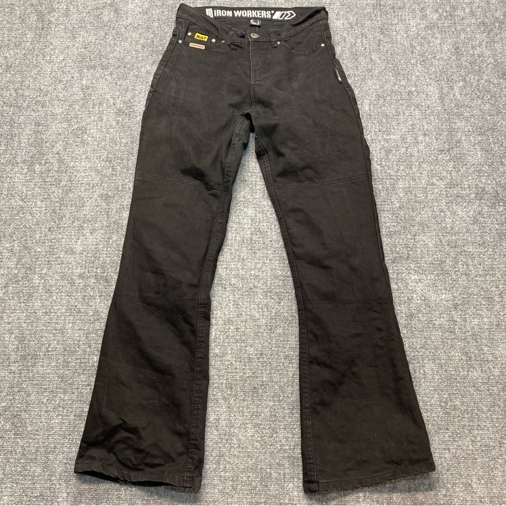 Bilt Jeans Womens 4 Black Iron Workers Motorcycle Protective Lining Heavy Duty